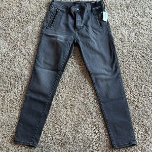 NWT Banana Republic Mid Rise Skinny Ankle Premium Denim Jeans Sz 29 Regular Gray